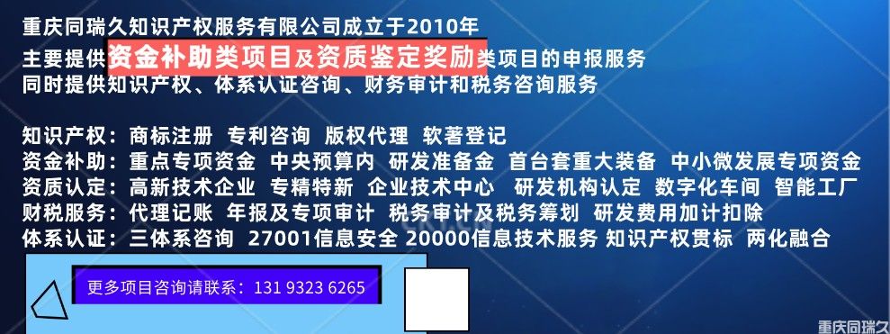 重庆市研发补助金备案