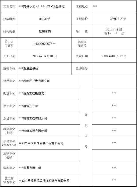 环保工程竣工备案表怎么填写