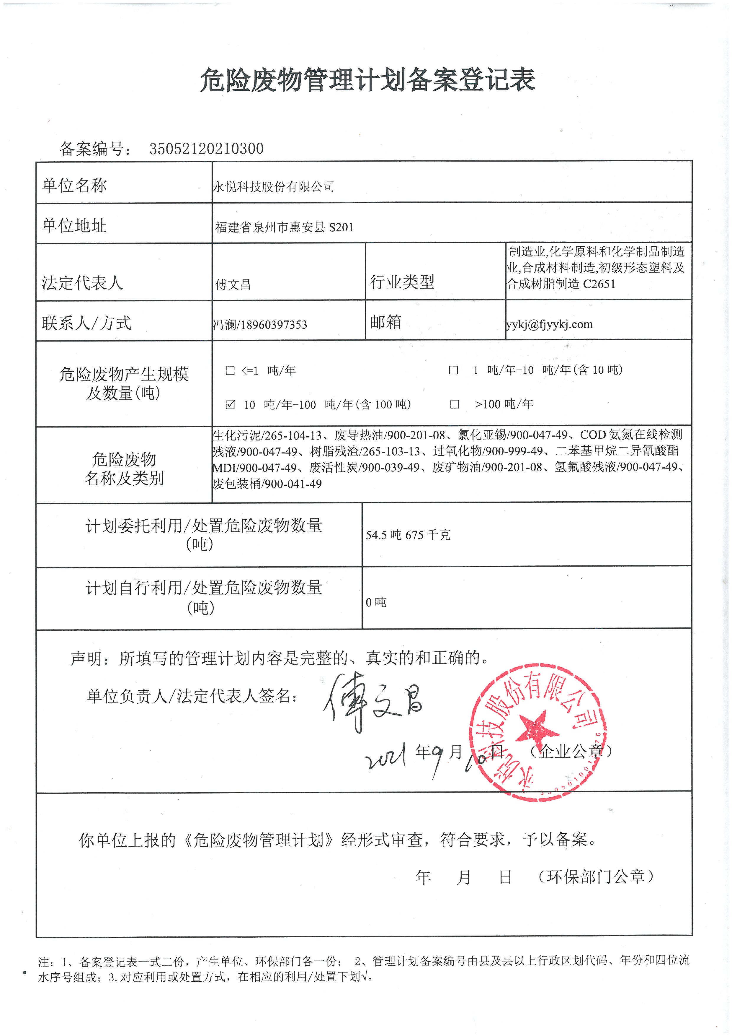 危废委托协议报环保局备案