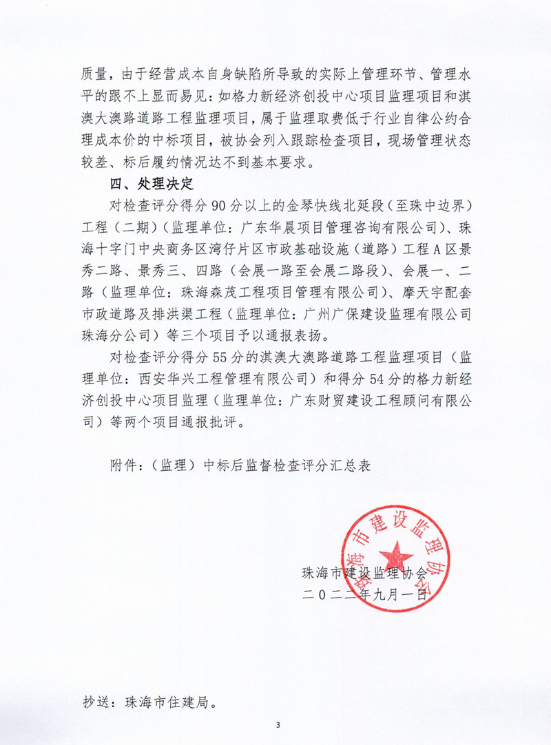 珠海市监理项目备案人员