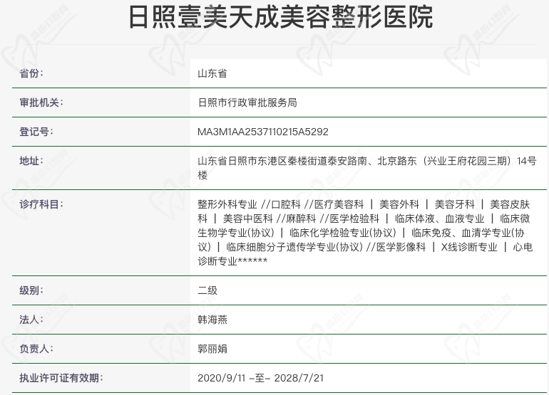 日照整形医院备案