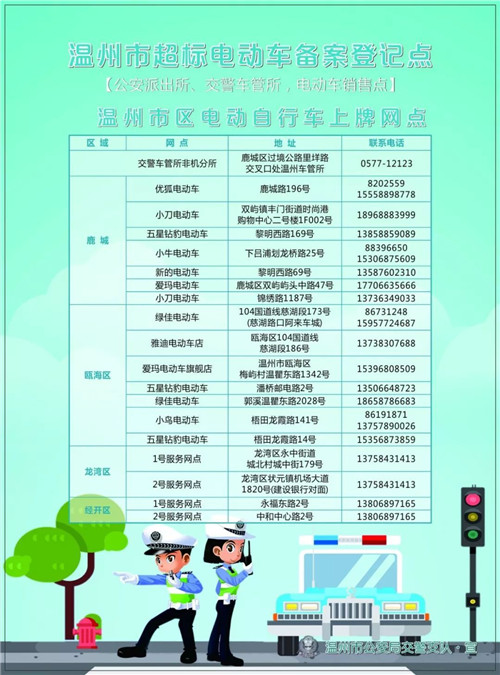 温州电动车防盗备案登记