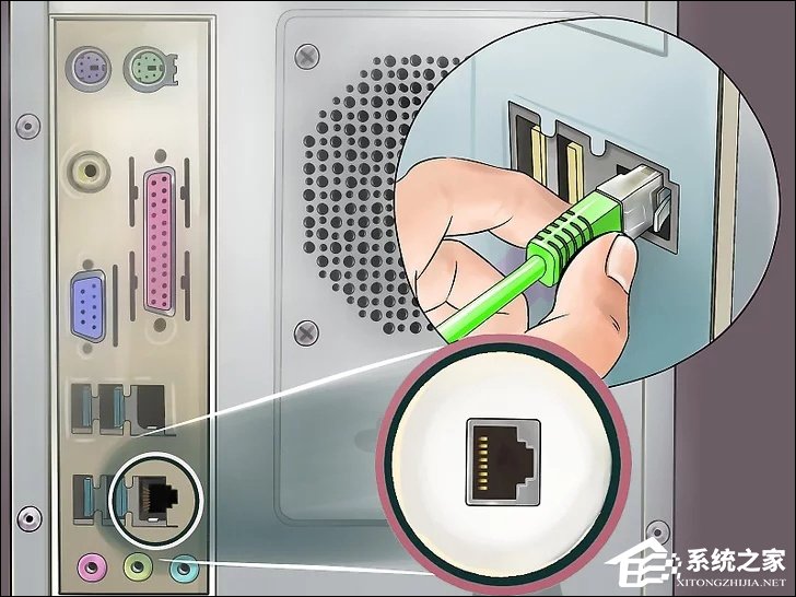 主机里连网线的区域在哪
