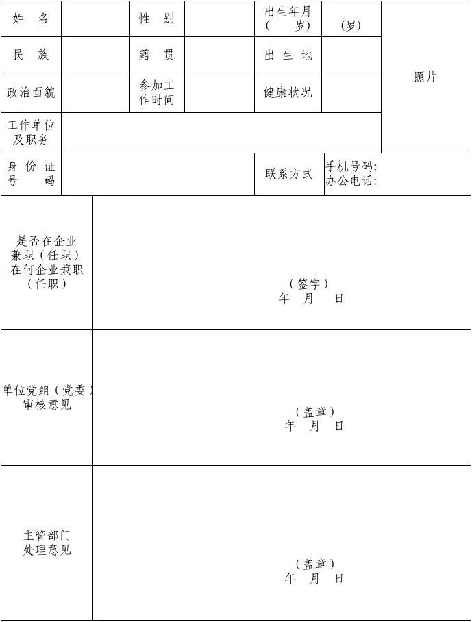 领导干部到企业兼职任职备案