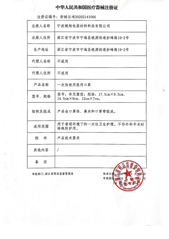 口罩产品备案需要多久