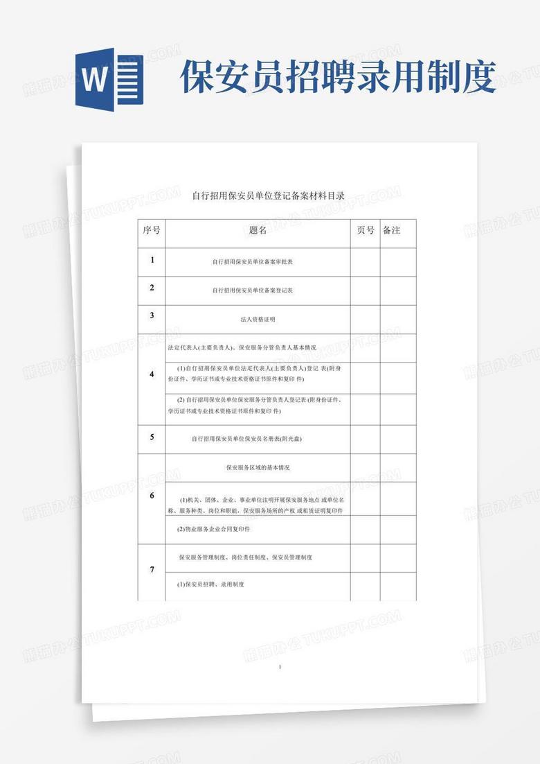 杭州单位自招保安备案